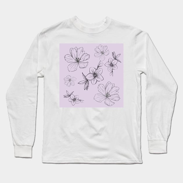 Botanical floral Long Sleeve T-Shirt by Beccasab photo & design